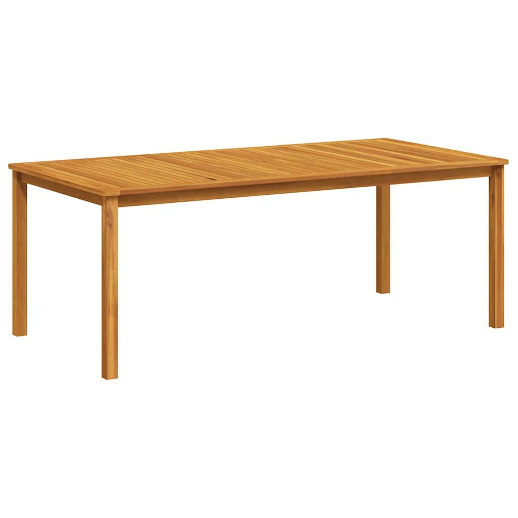Mesa de jardín madera maciza acacia negro y marrón 123x60x74 cm