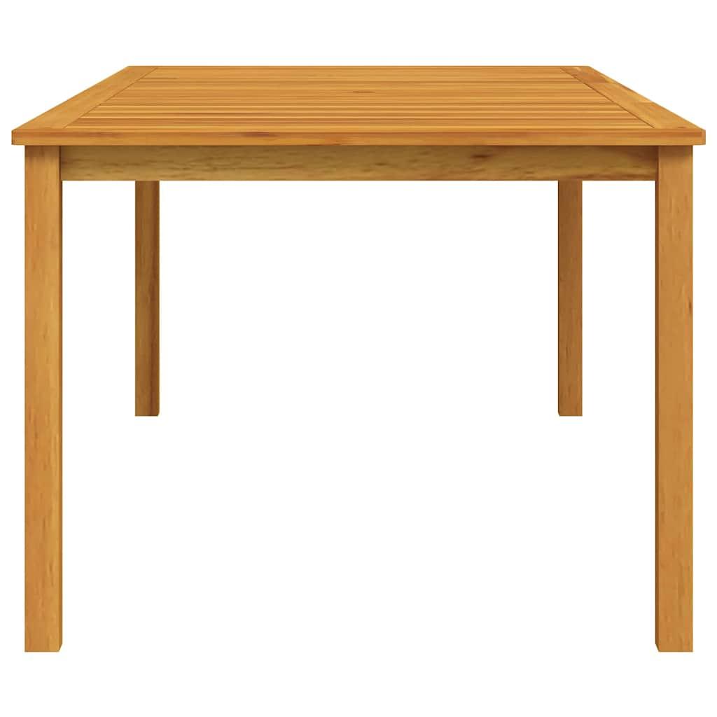 Mesa de jardín madera maciza acacia negro y marrón 123x60x74 cm