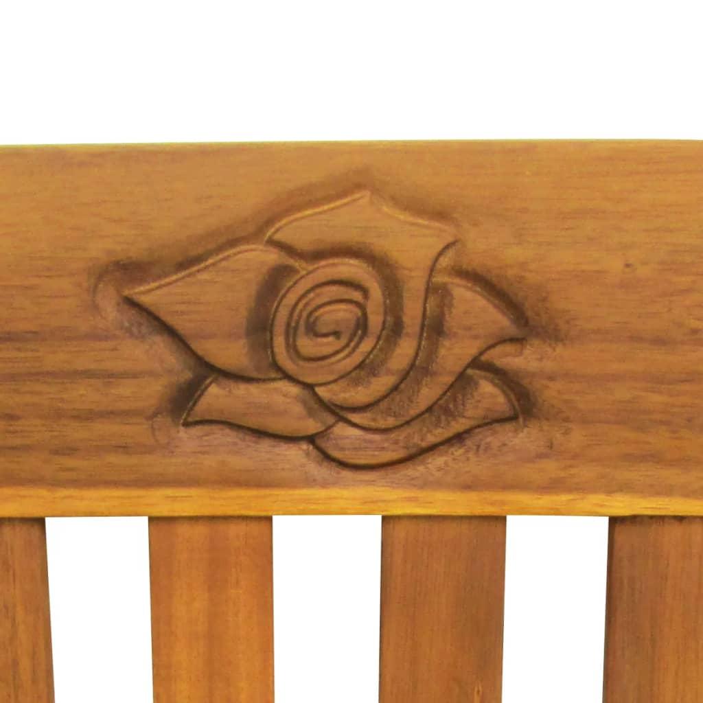 Banco de jardín madera maciza de acacia 150x35x45 cm
