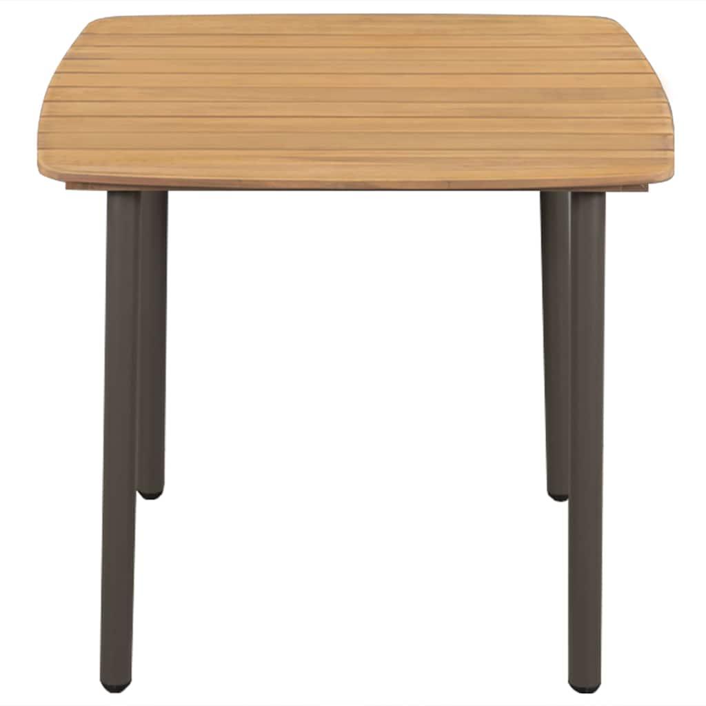 Mesa de jardín madera maciza de acacia y acero