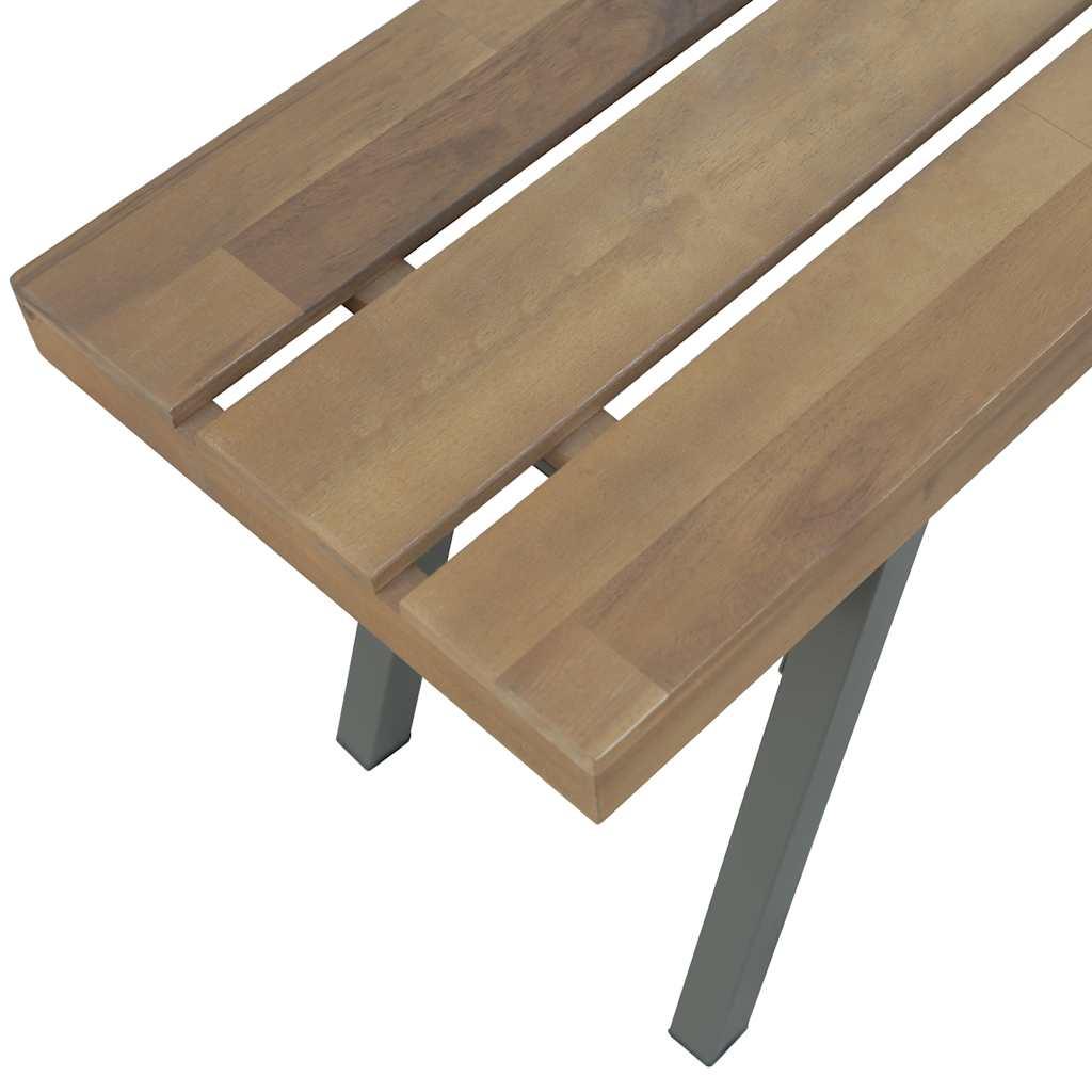 Banco de jardín madera maciza de acacia 150x35x45 cm