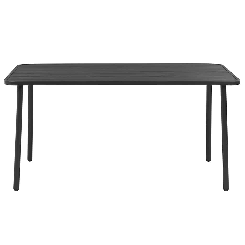 Mesa de jardín de acero gris antracita 100x100x72 cm