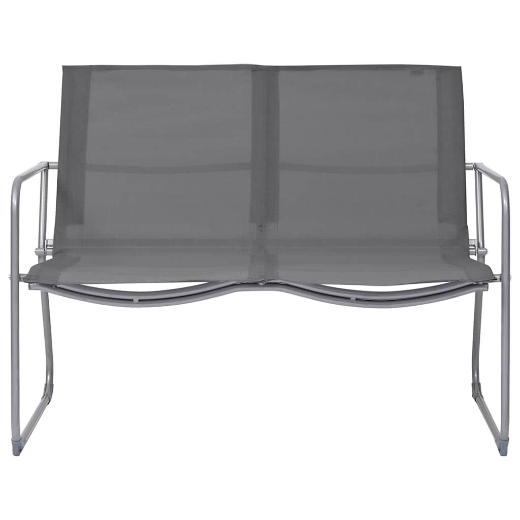 Juego de muebles de jardín 4 piezas tela y acero taupe