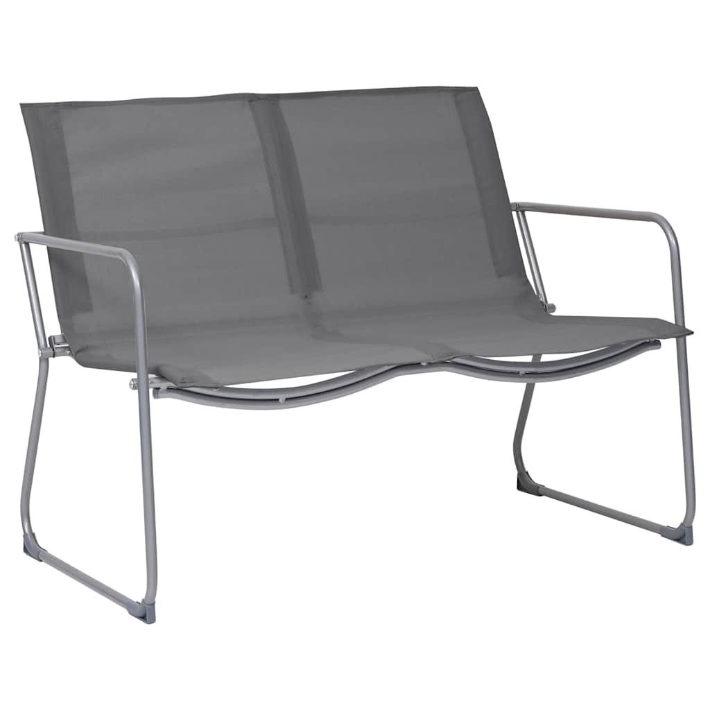 Juego de muebles de jardín 4 piezas tela y acero taupe