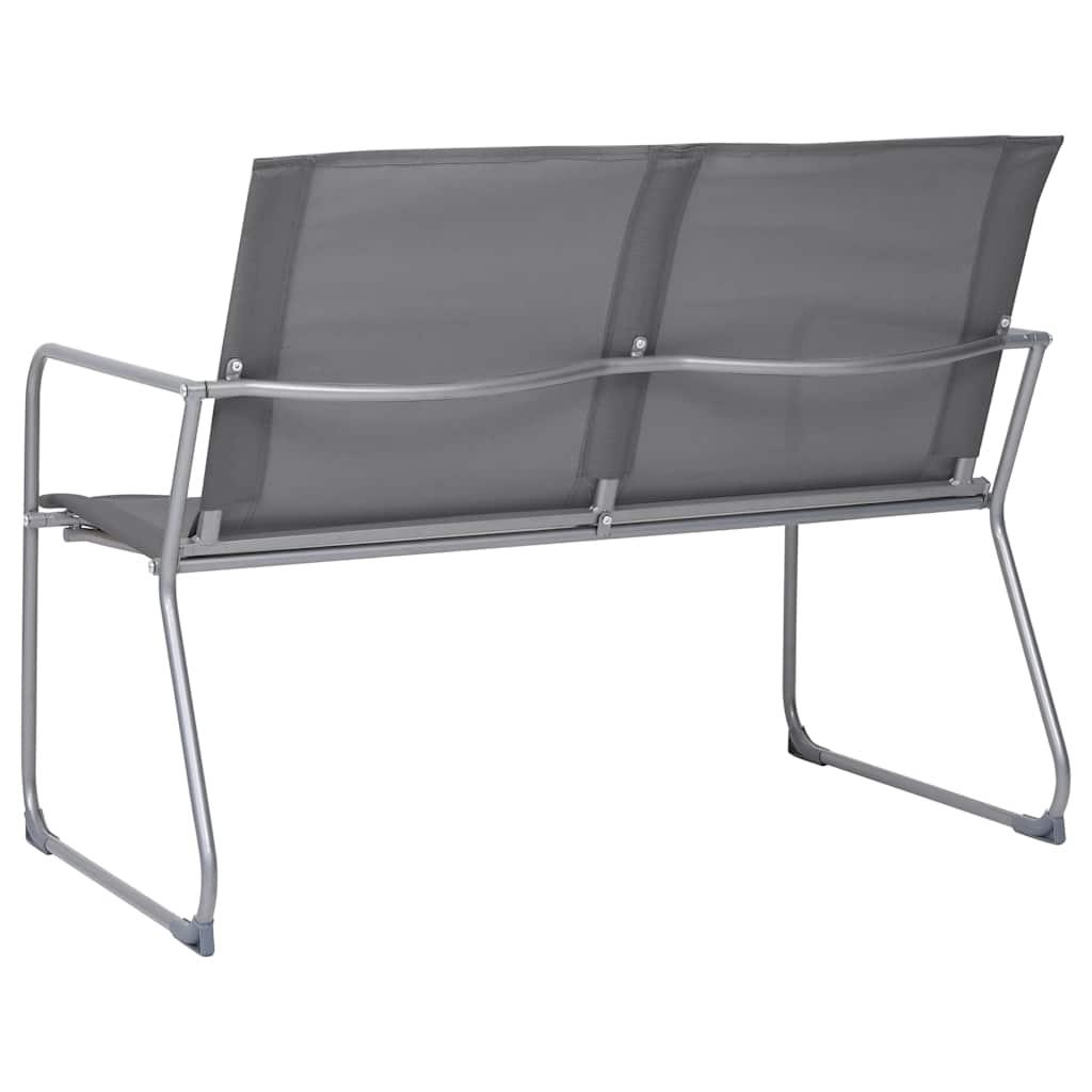 Juego de muebles de jardín 4 piezas tela y acero taupe
