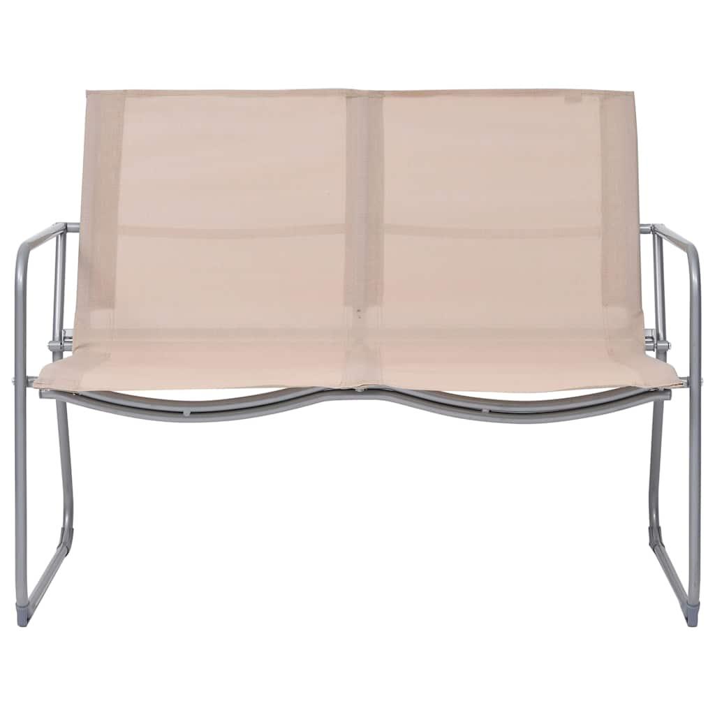 Juego de muebles de jardín 4 piezas tela y acero taupe