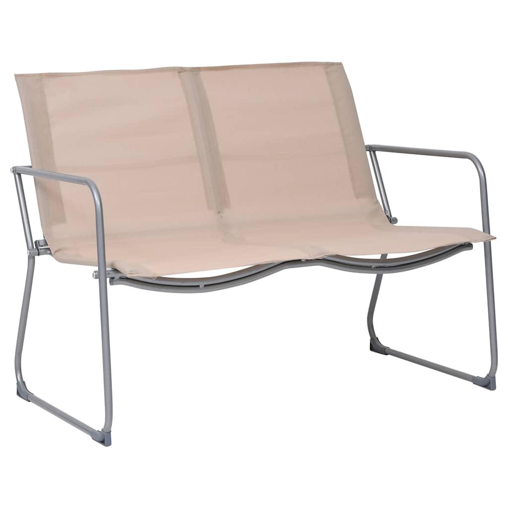 Juego de muebles de jardín 4 piezas tela y acero taupe