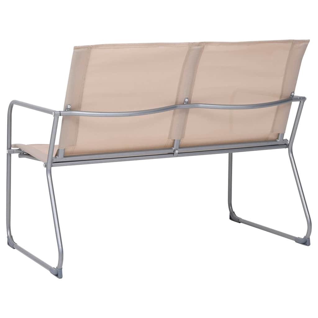 Juego de muebles de jardín 4 piezas tela y acero taupe