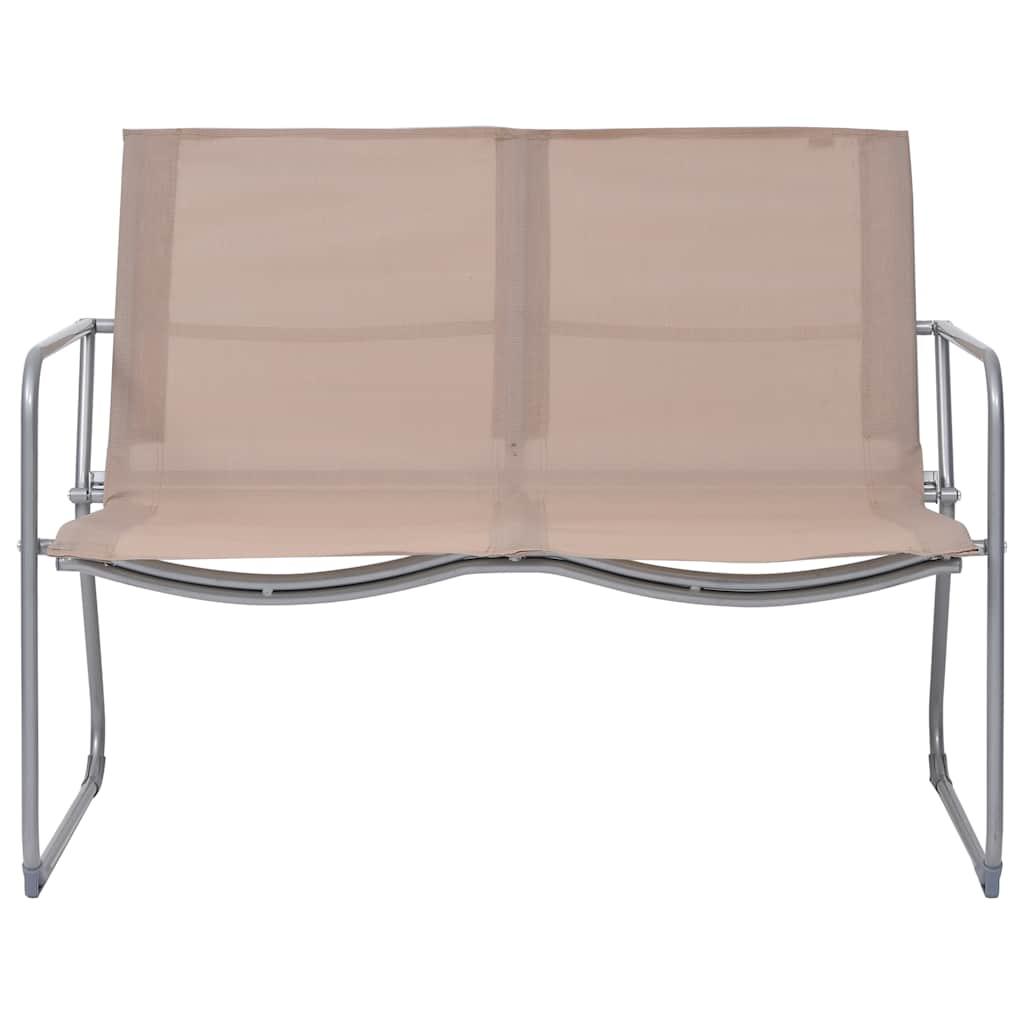 Juego de muebles de jardín 4 piezas tela y acero taupe
