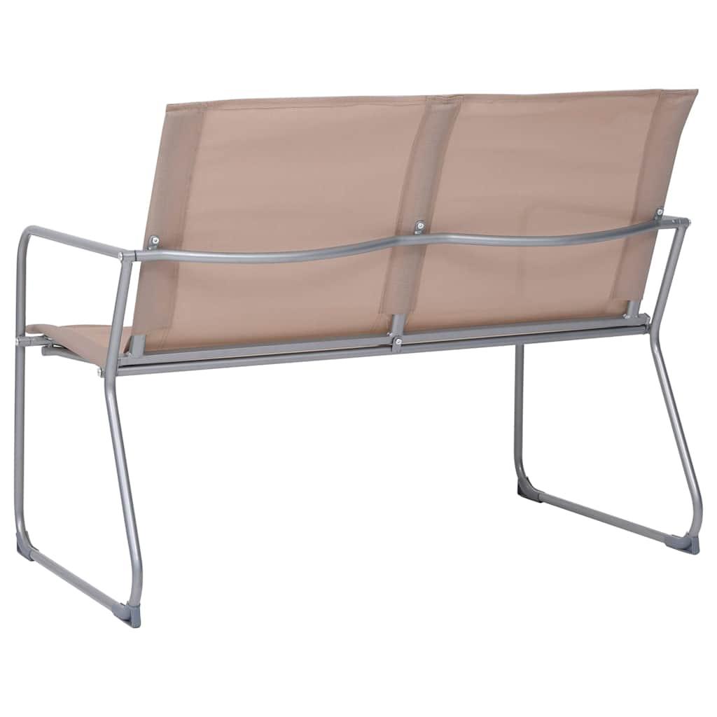 Juego de muebles de jardín 4 piezas tela y acero taupe