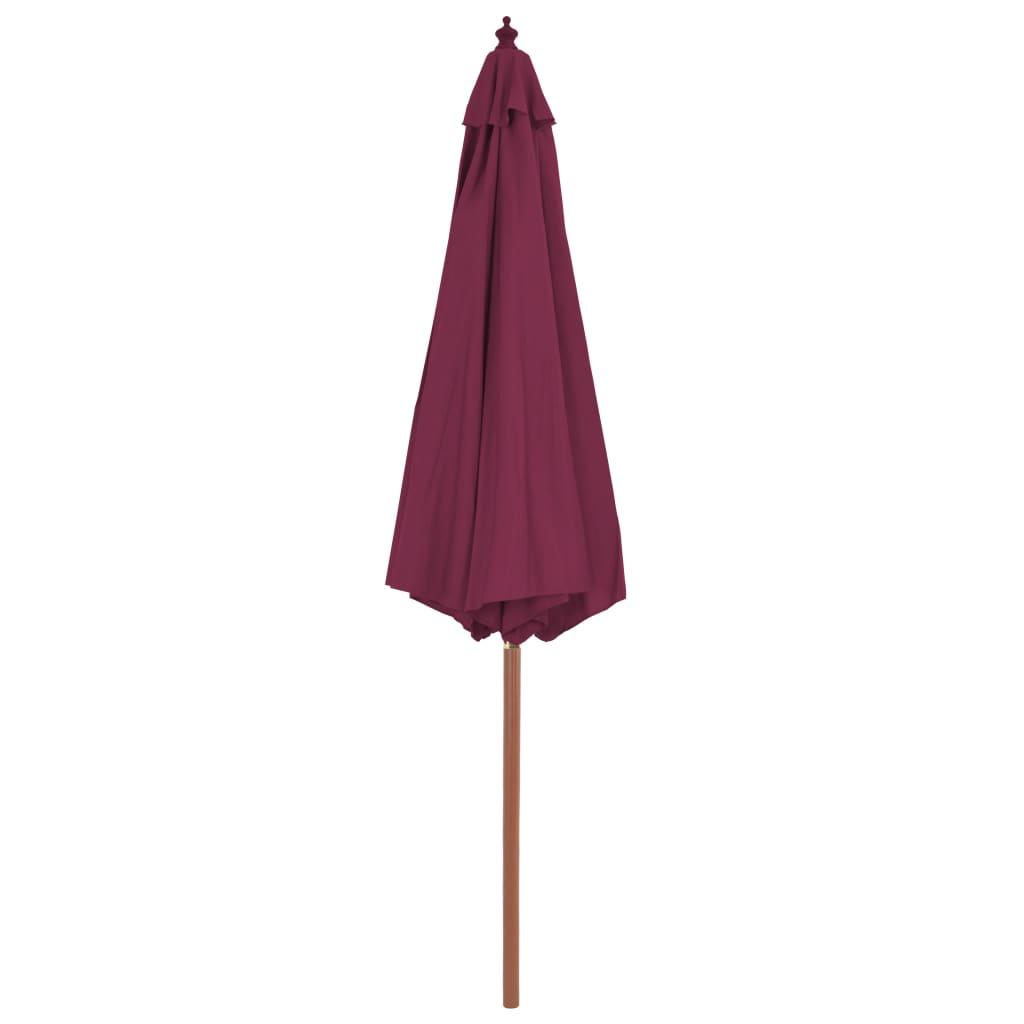 Sombrilla de jardín con palo de madera 350 cm gris antracita