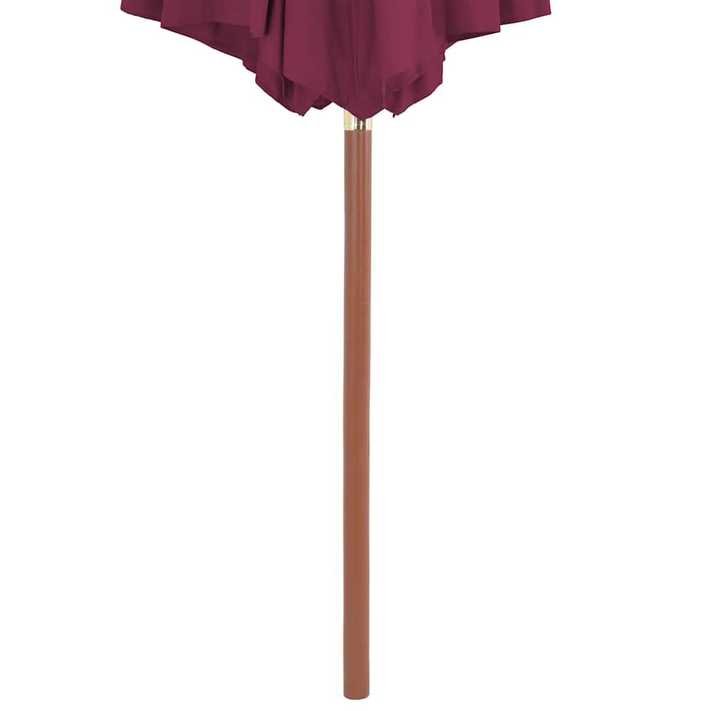 Sombrilla de jardín con palo de madera 350 cm gris antracita