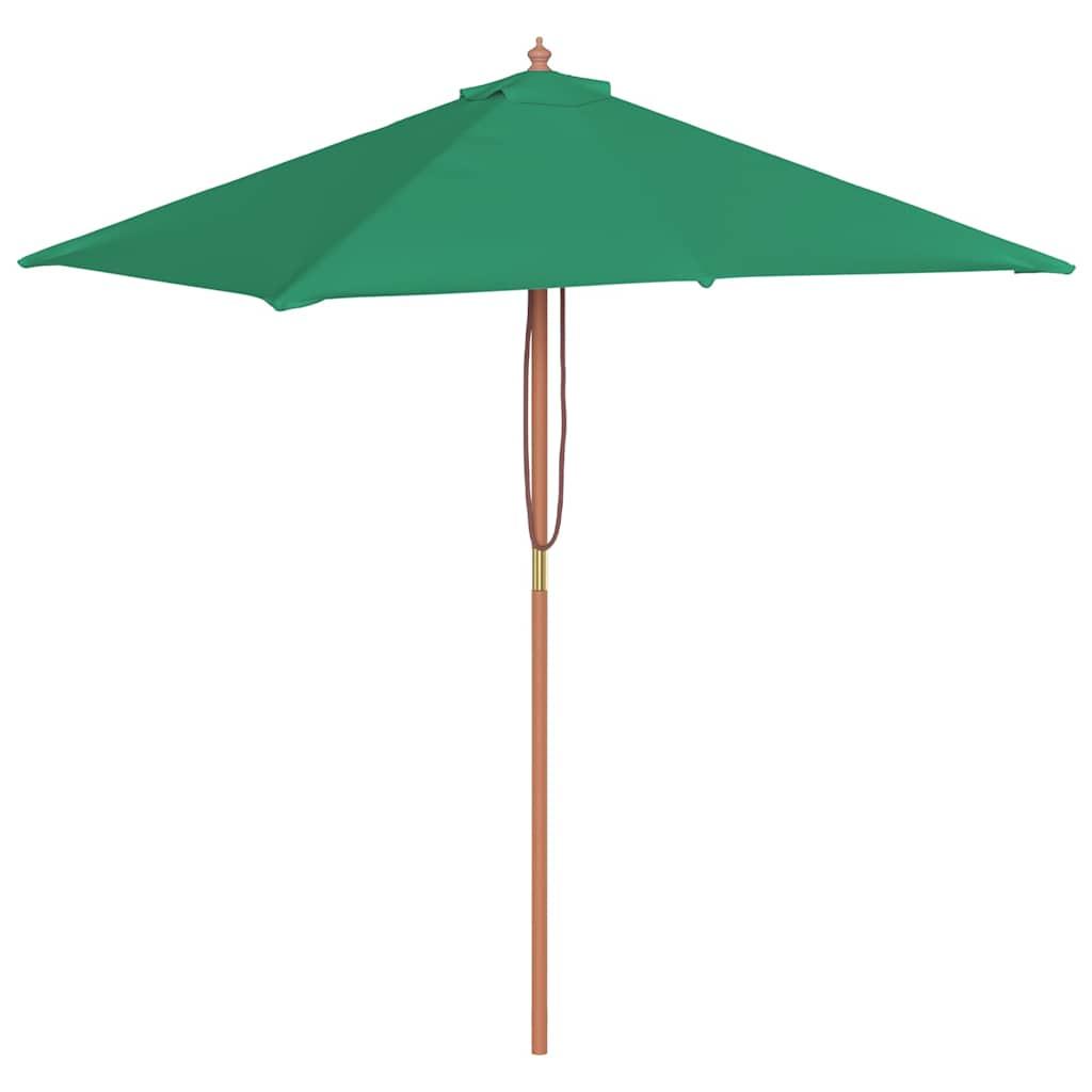 Sombrilla de jardín con palo de madera 350 cm gris antracita