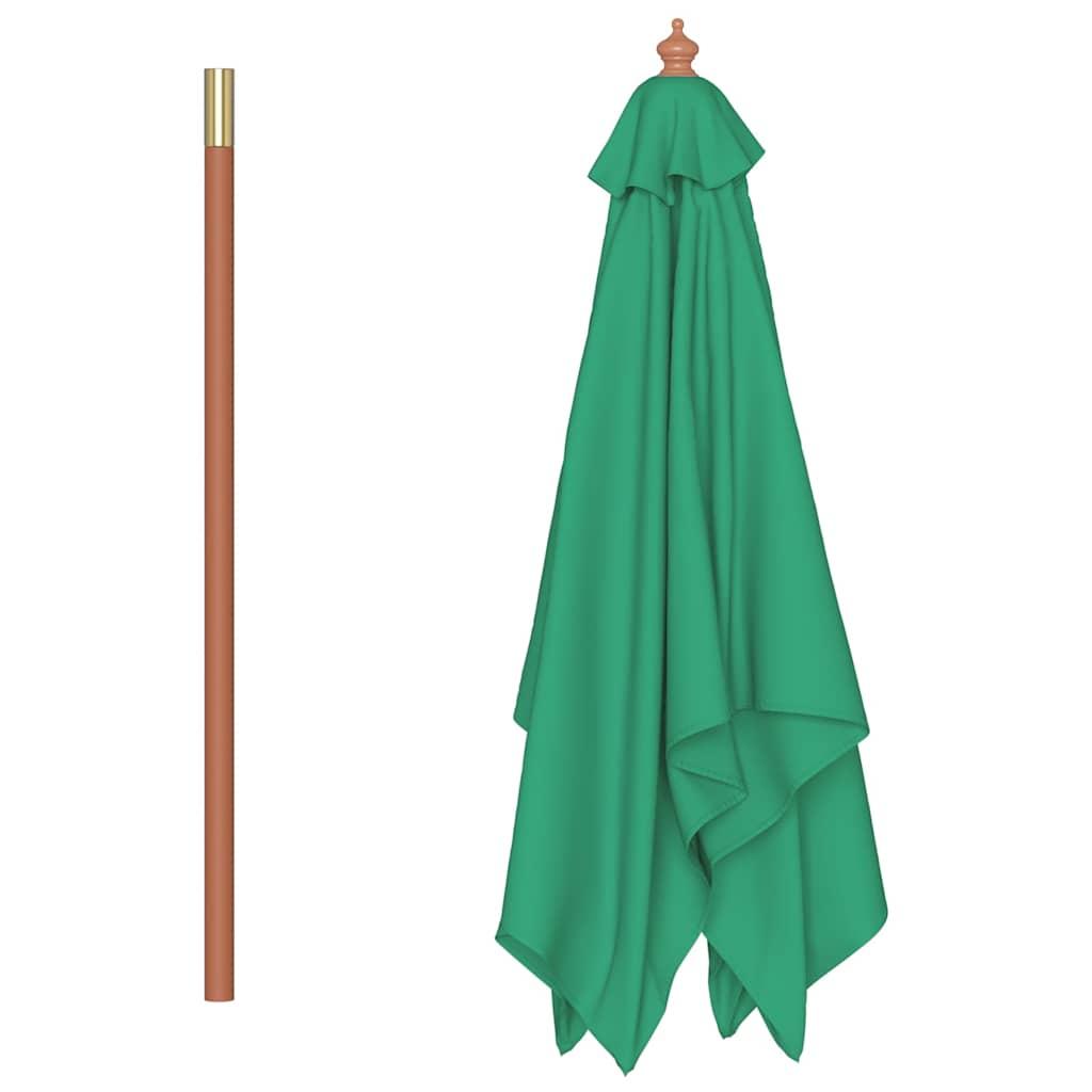 Sombrilla de jardín con palo de madera 350 cm gris antracita