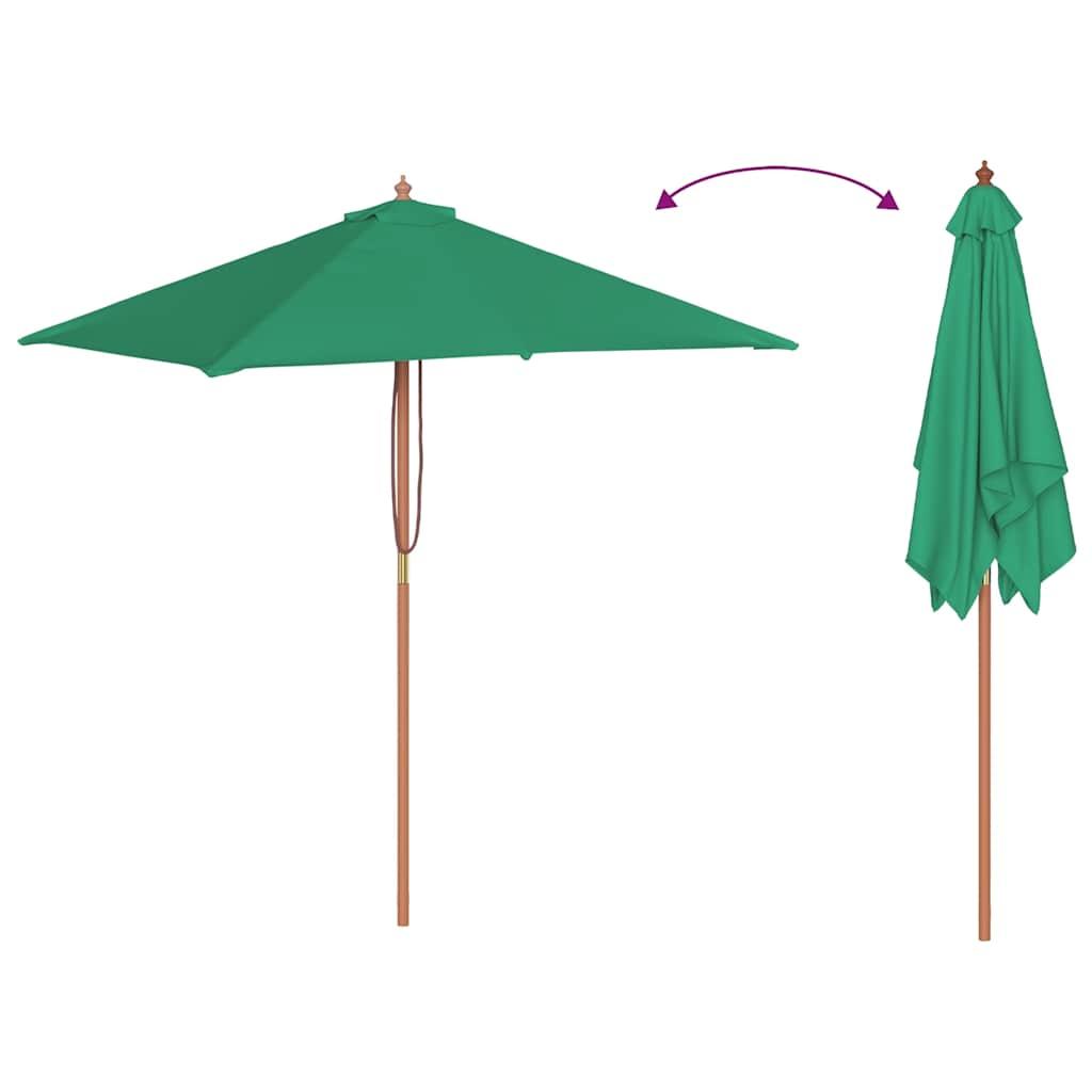Sombrilla de jardín con palo de madera 350 cm gris antracita