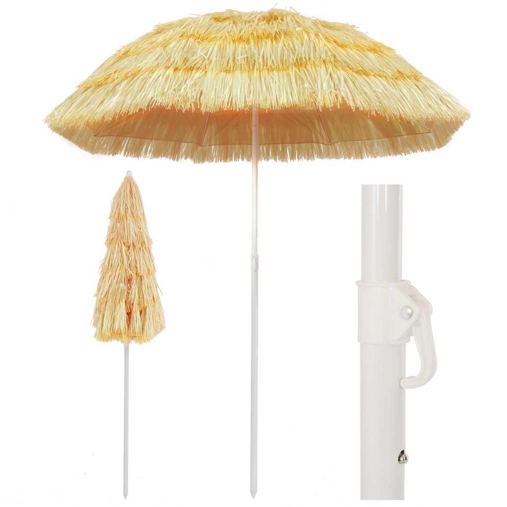 Sombrilla de playa estilo Hawaii natural