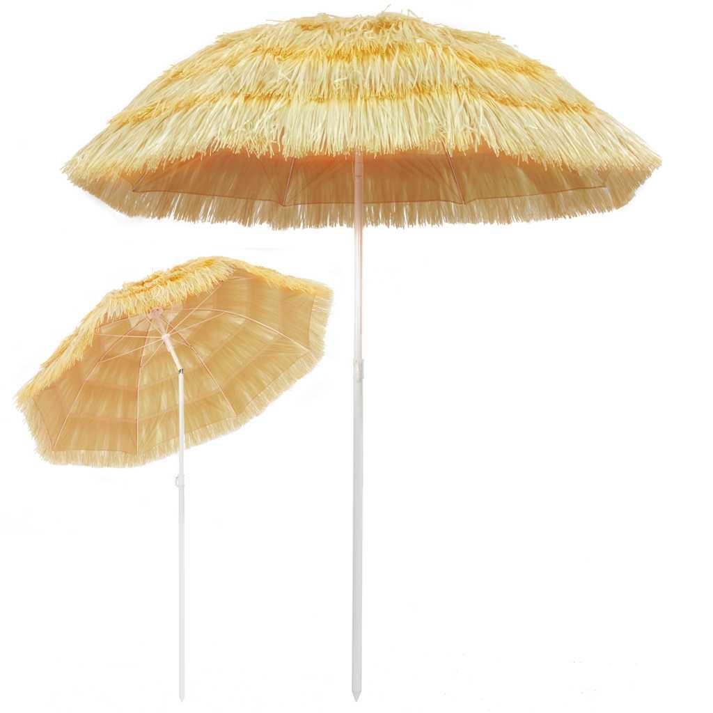 Sombrilla de playa estilo Hawaii natural