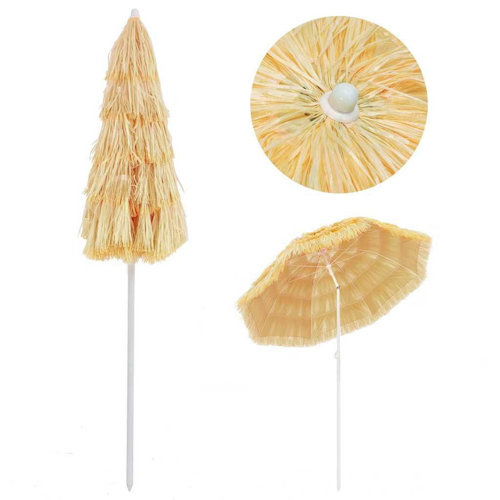 Sombrilla de playa estilo Hawaii natural