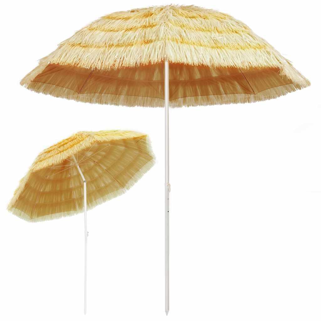 Sombrilla de playa estilo Hawaii natural