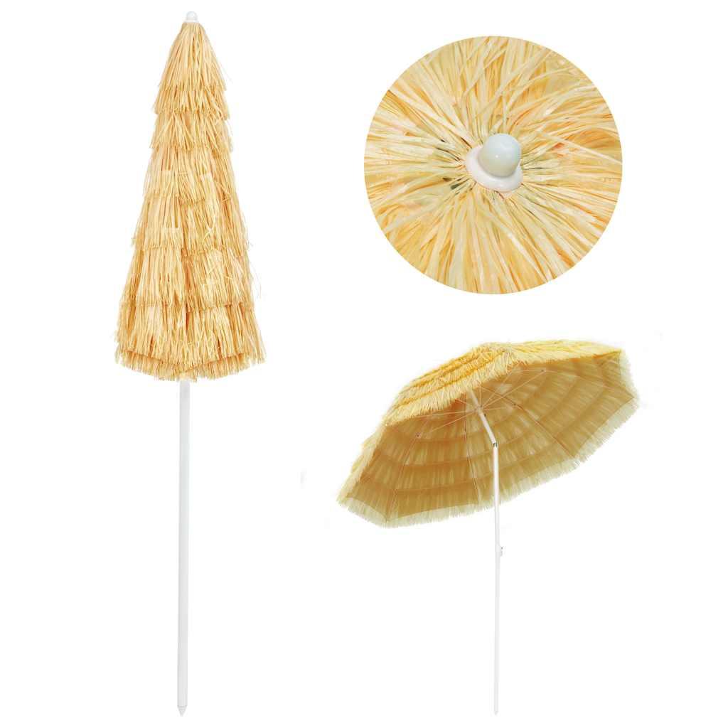 Sombrilla de playa estilo Hawaii natural