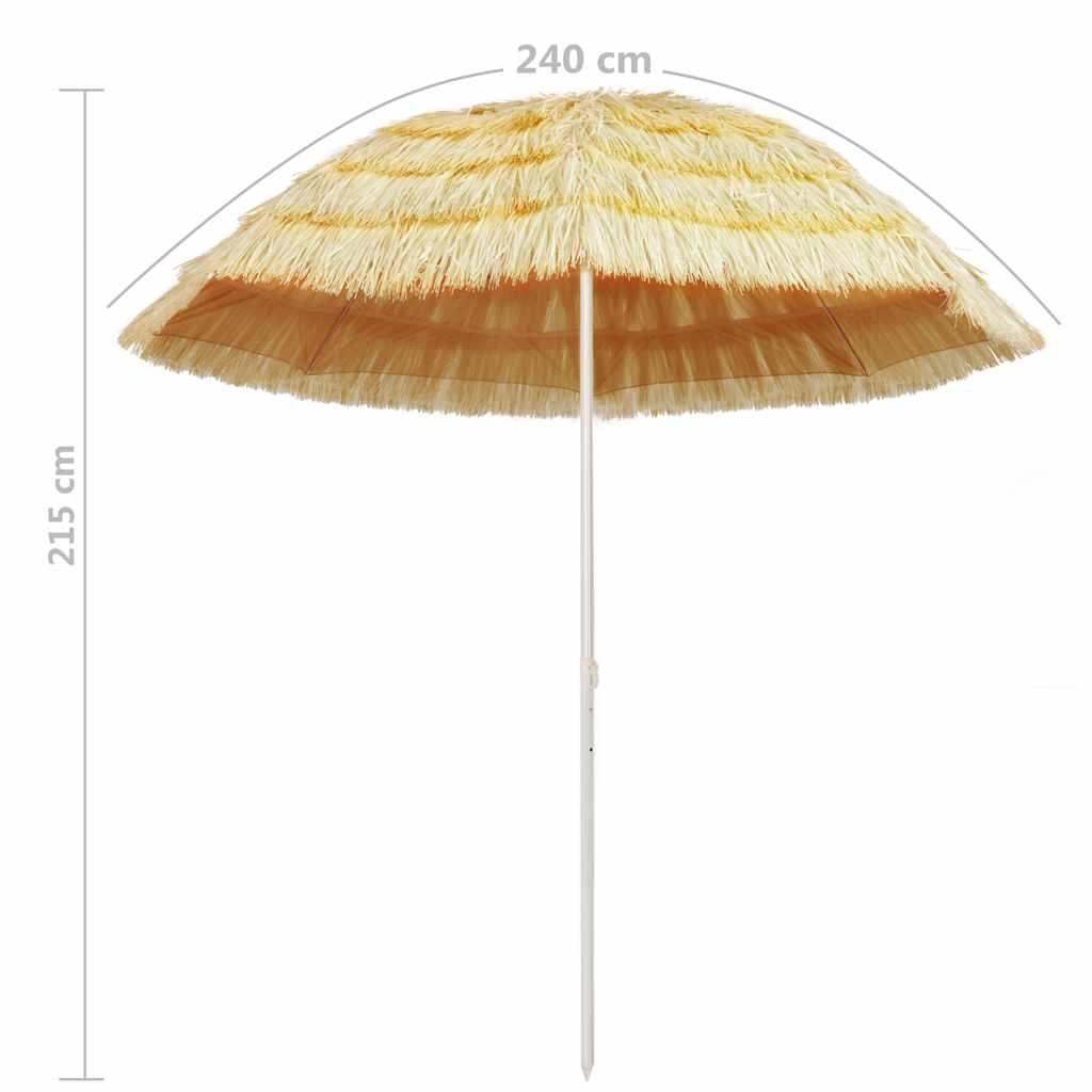 Sombrilla de playa estilo Hawaii natural