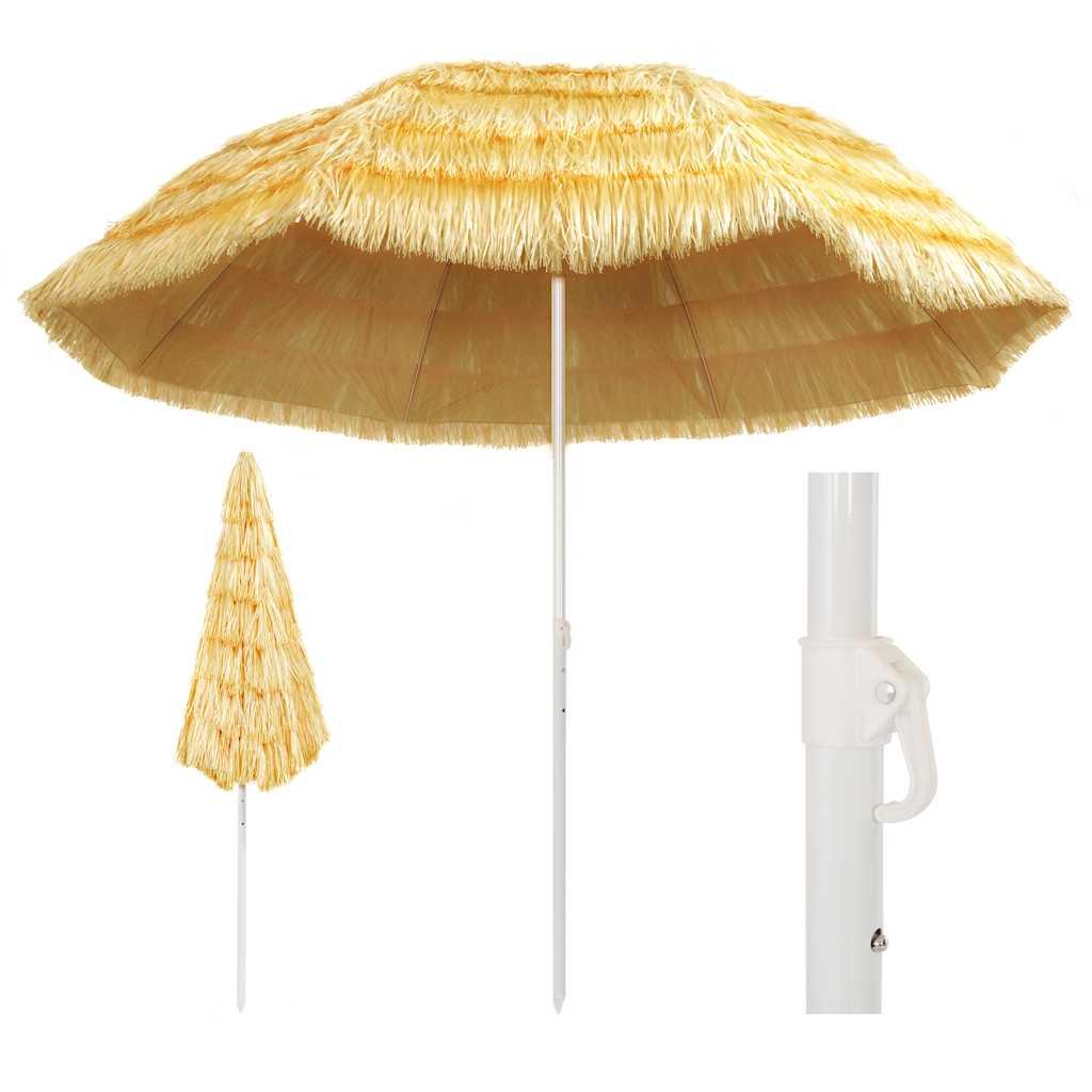 Sombrilla de playa estilo Hawaii natural