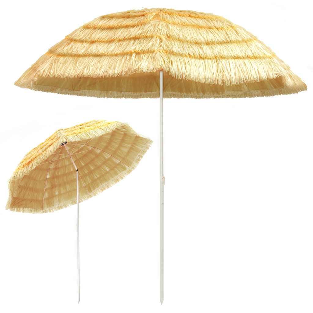 Sombrilla de playa estilo Hawaii natural