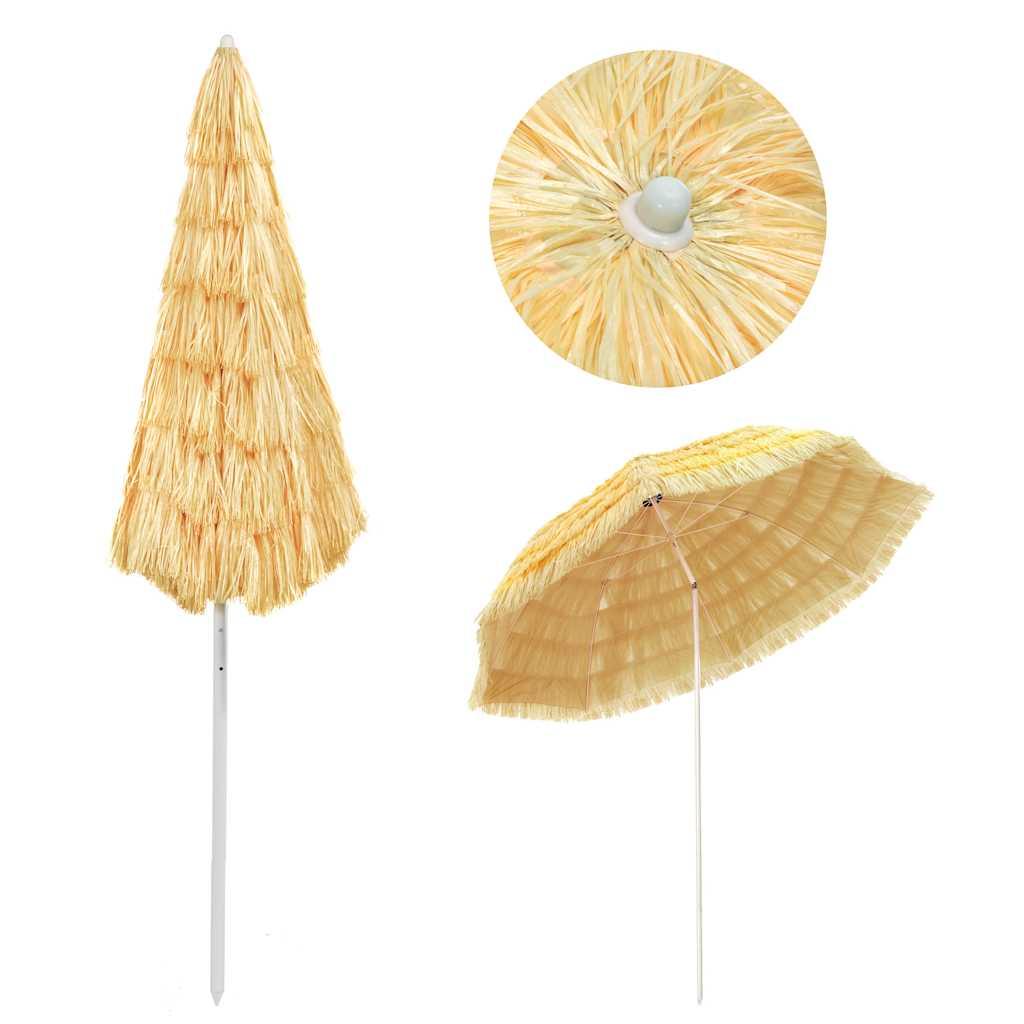 Sombrilla de playa estilo Hawaii natural