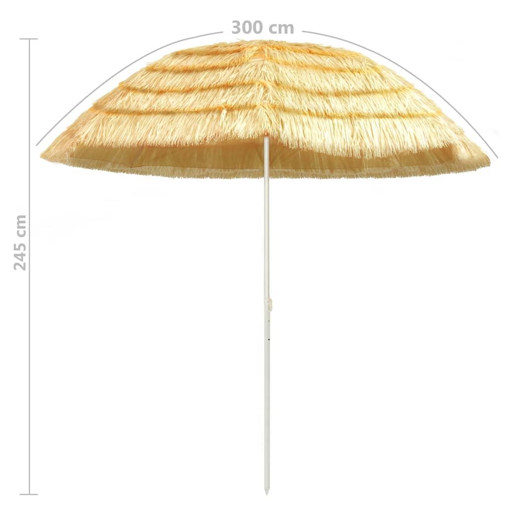 Sombrilla de playa estilo Hawaii natural