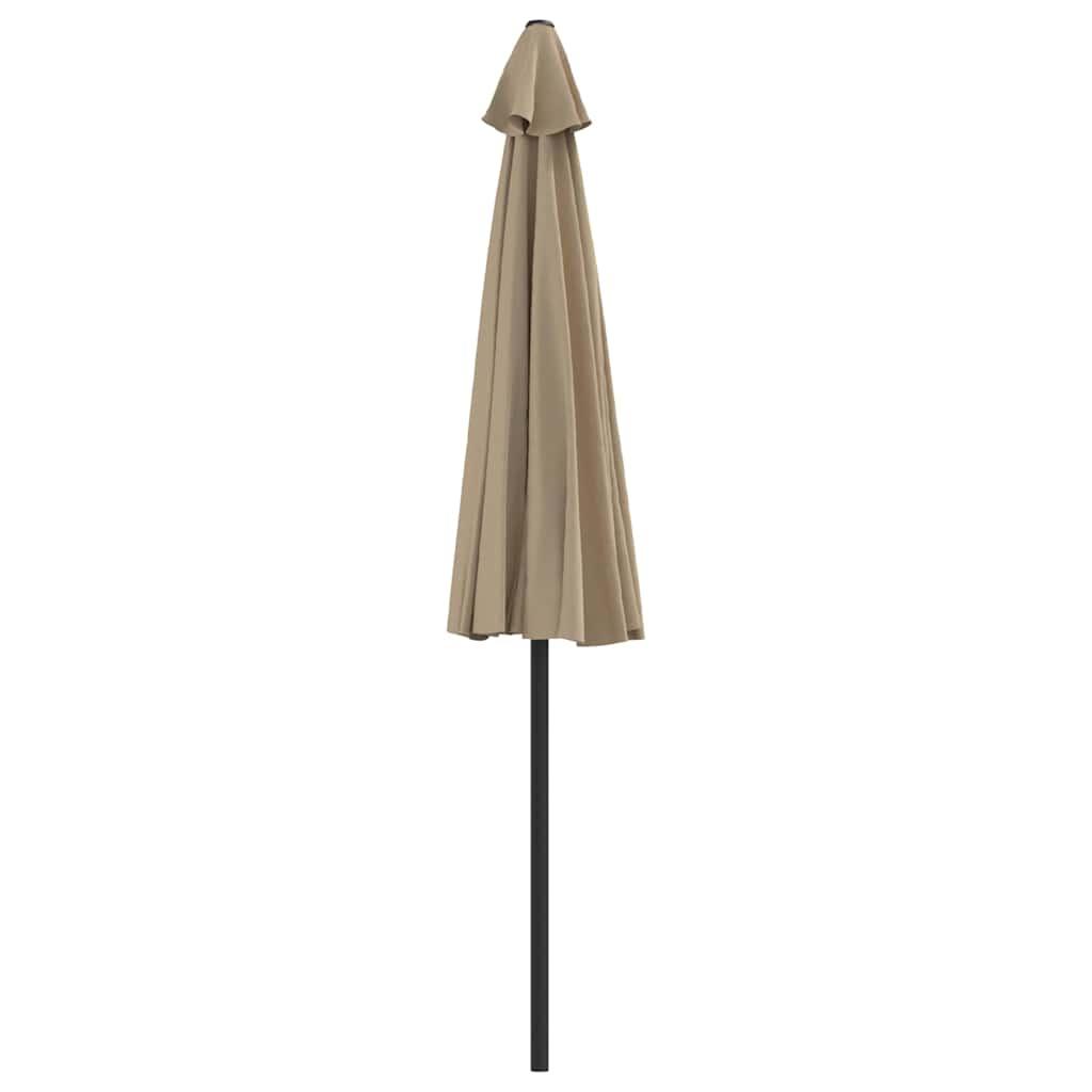 Sombrilla balcón semicircular palo aluminio negro 300x155x223cm