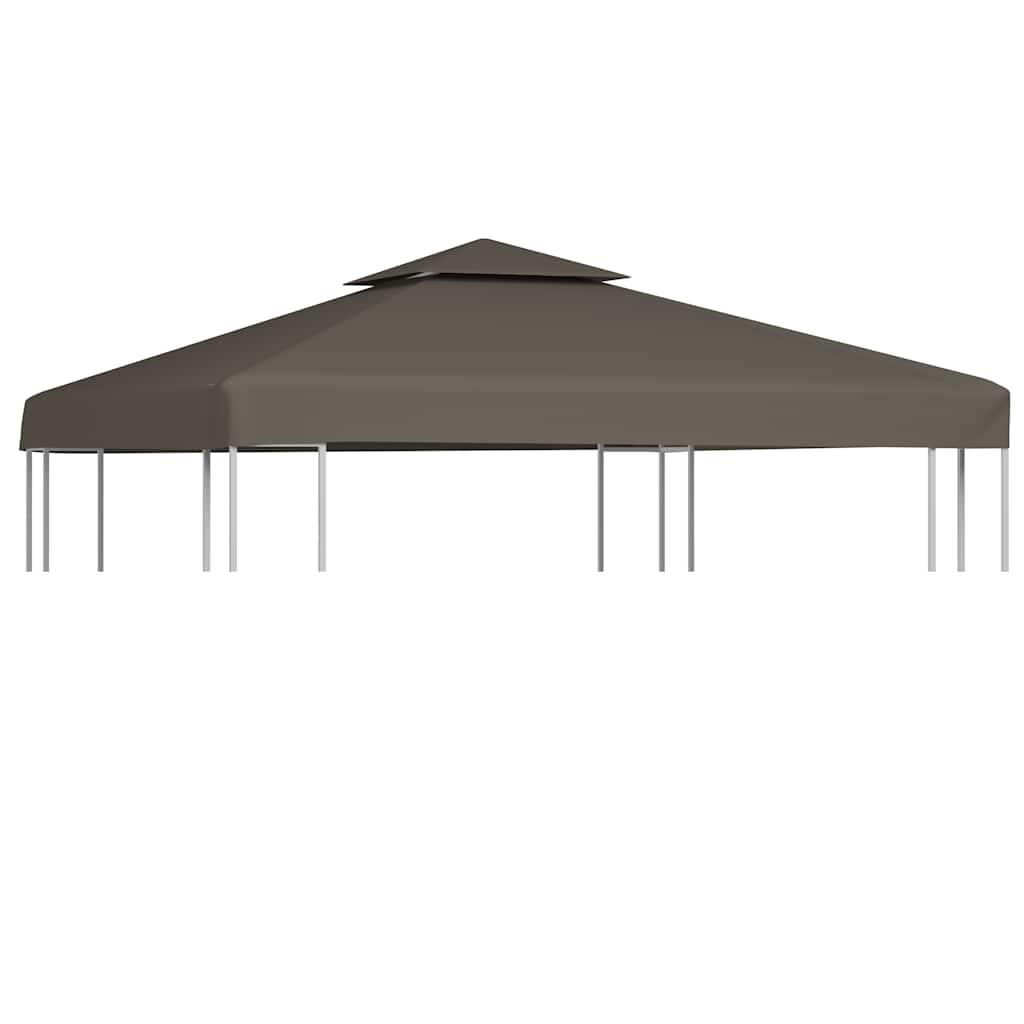 Toldo de cenador 2 niveles 310 g/m² 4x3 m gris antracita