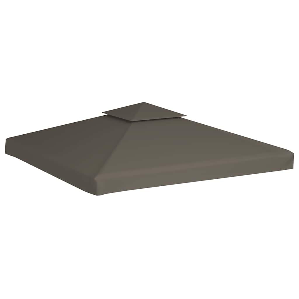 Toldo de cenador 2 niveles 310 g/m² 4x3 m gris antracita