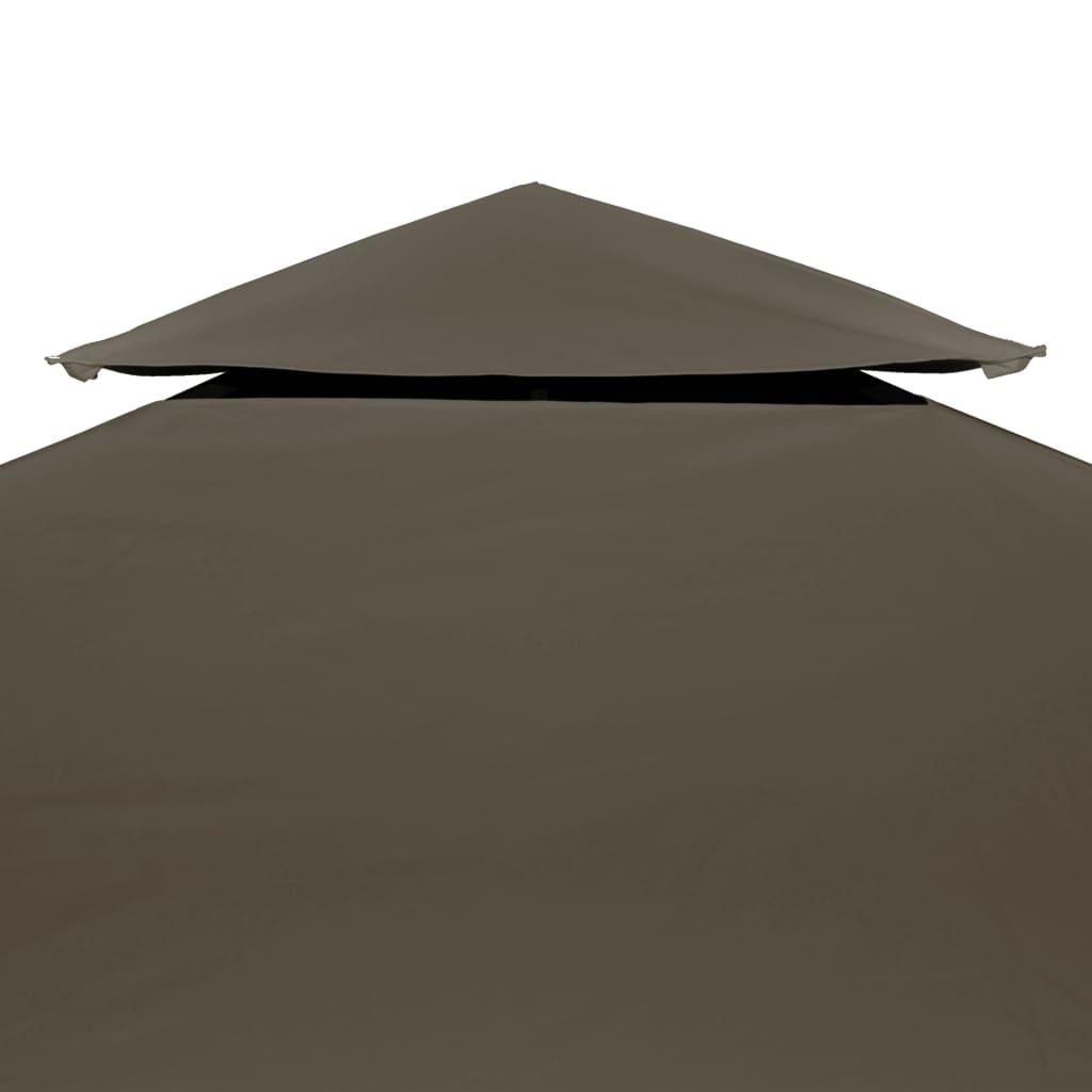 Toldo de cenador 2 niveles 310 g/m² 4x3 m gris antracita