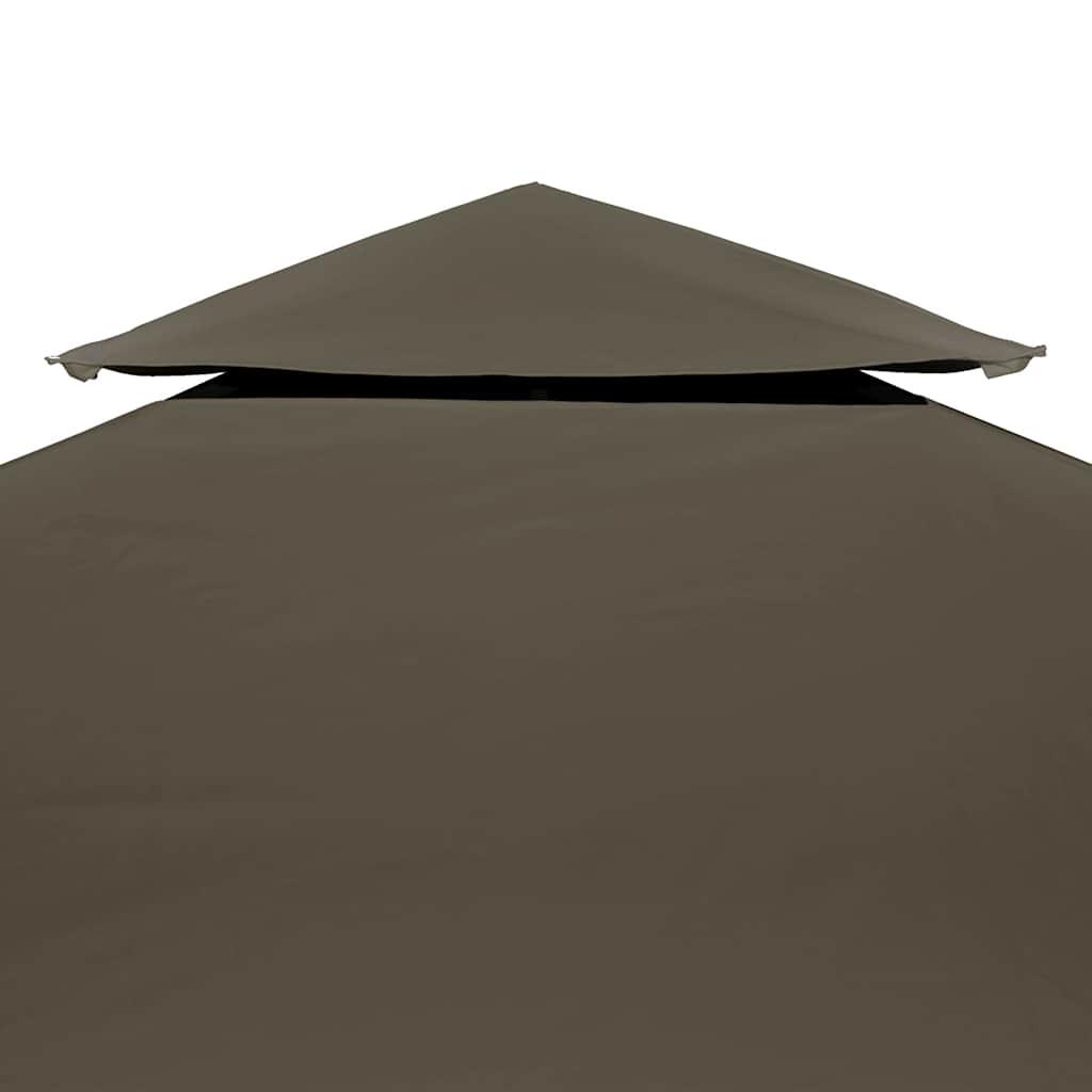 Toldo de cenador 2 niveles 310 g/m² 4x3 m gris antracita