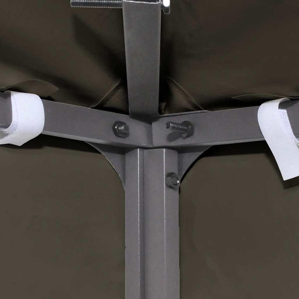 Toldo de cenador 2 niveles 310 g/m² 4x3 m gris antracita