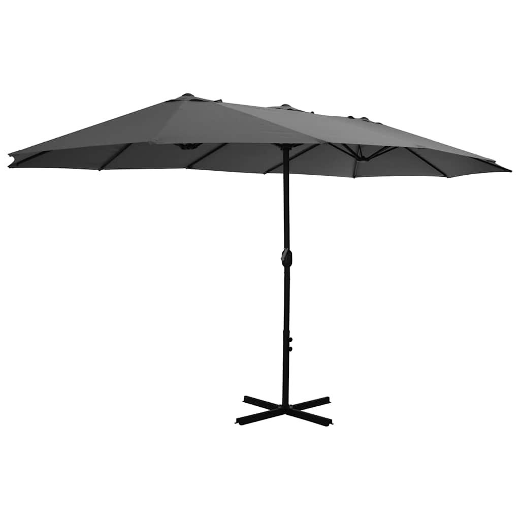 Sombrilla de jardín con palo de aluminio gris antracita 500 cm