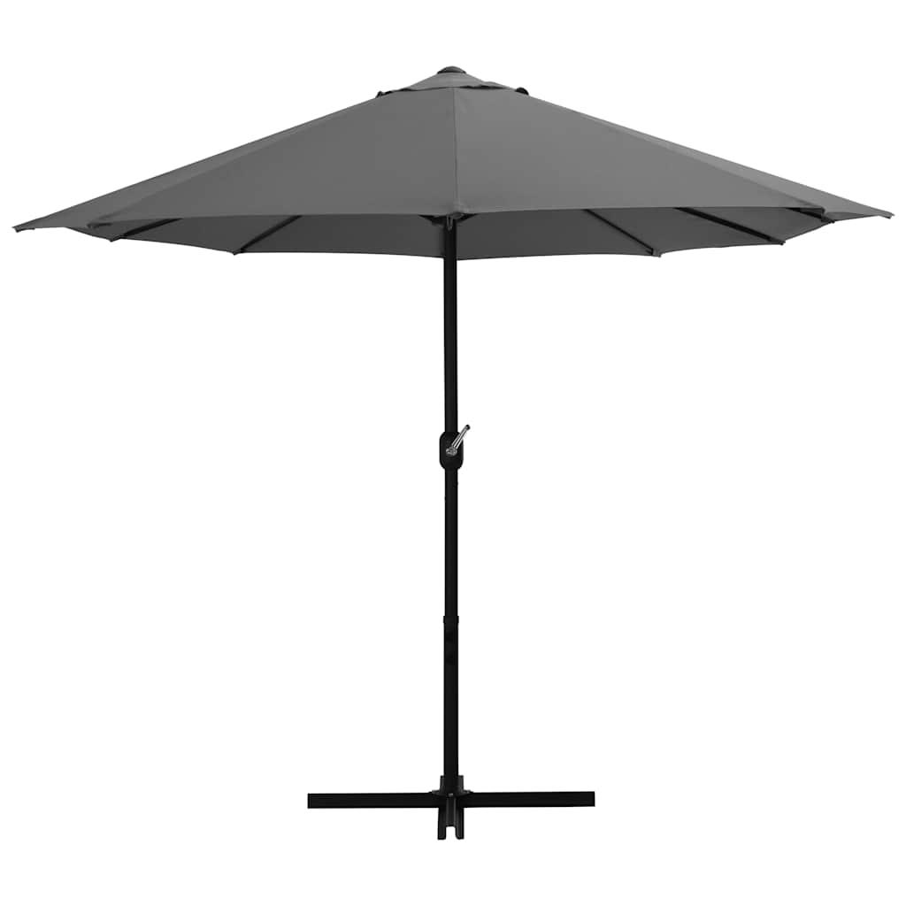 Sombrilla de jardín con palo de aluminio gris antracita 500 cm