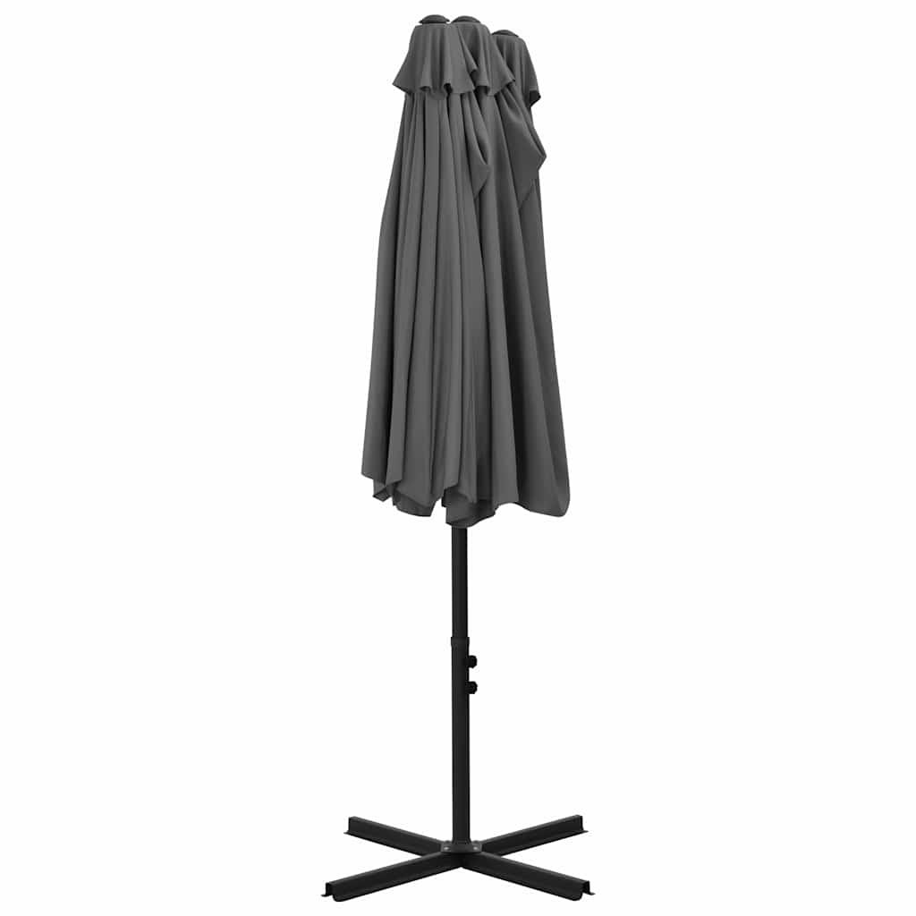 Sombrilla de jardín con palo de aluminio gris antracita 500 cm