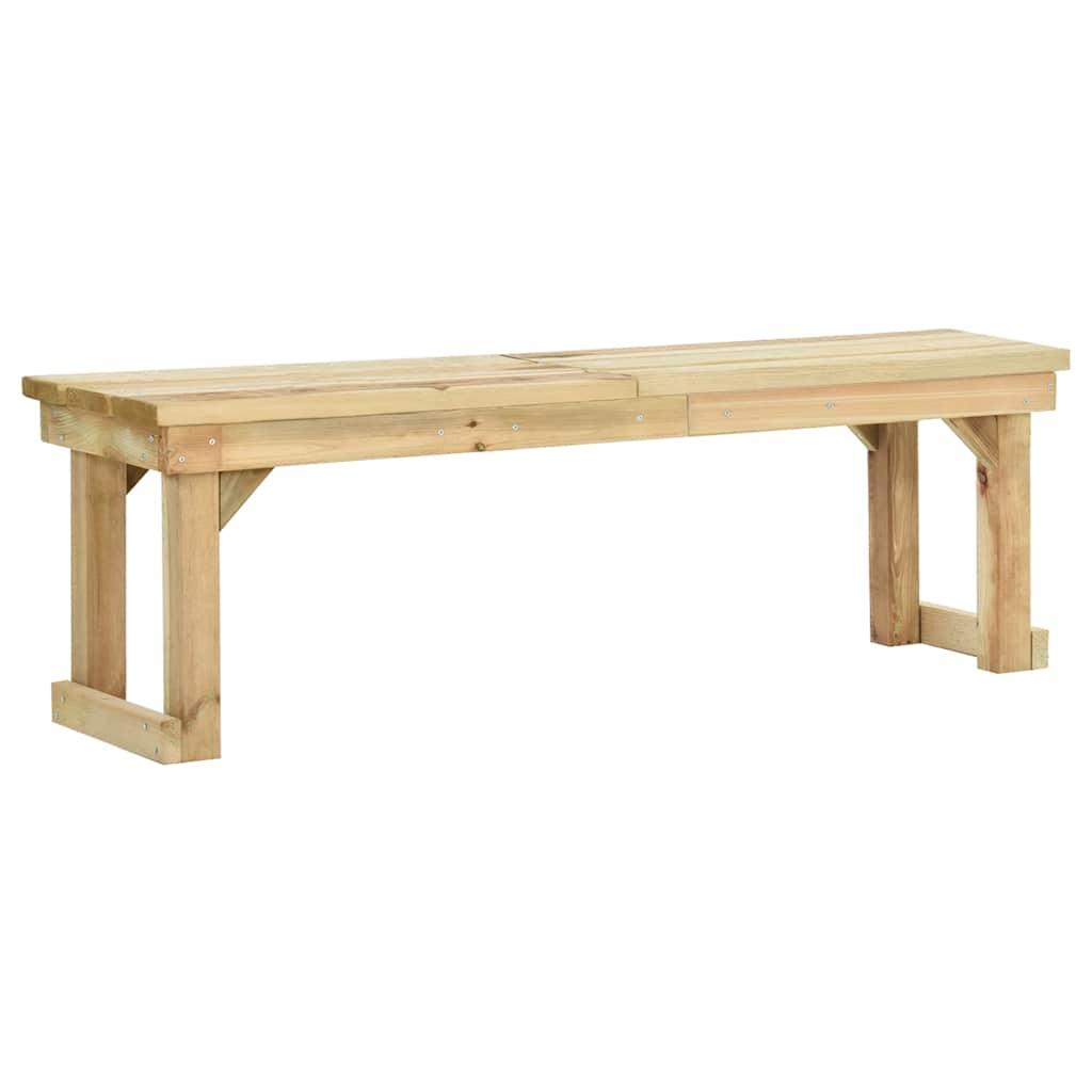 Banco de jardín de madera de pino impregnada 239 cm