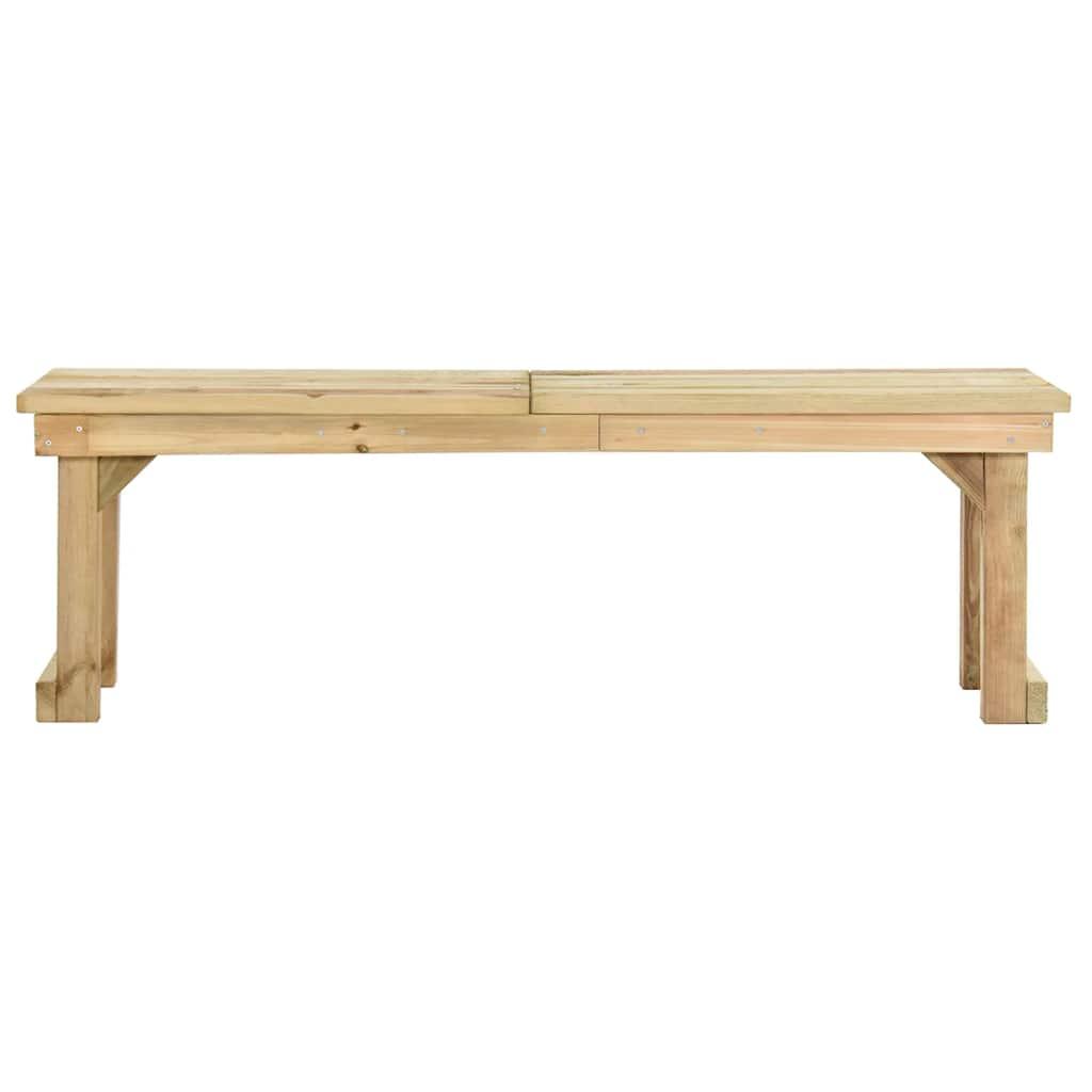 Banco de jardín de madera de pino impregnada 239 cm
