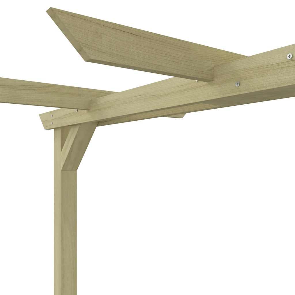 Pérgola de jardín de madera de pino impregnada 200x40x205 cm
