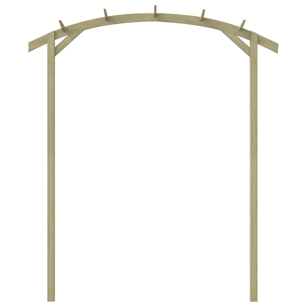 Pérgola de jardín de madera de pino impregnada 200x40x205 cm