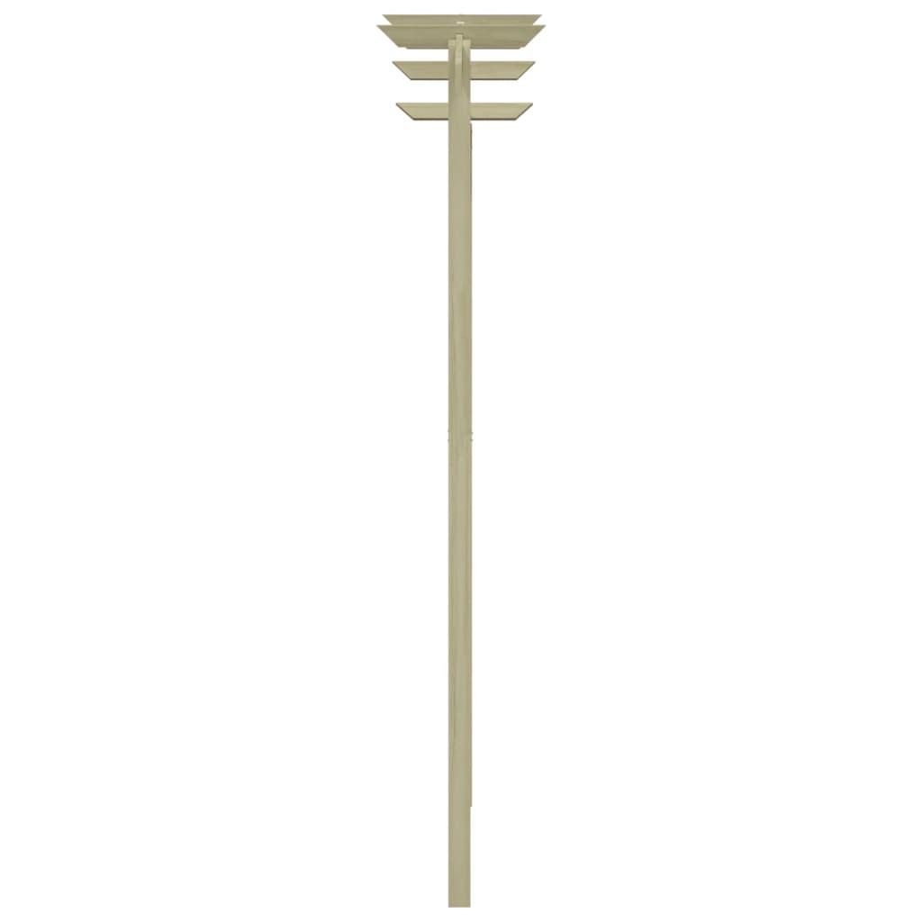 Pérgola de jardín de madera de pino impregnada 200x40x205 cm