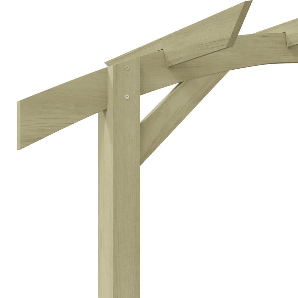 Pérgola de jardín de madera de pino impregnada 200x40x205 cm
