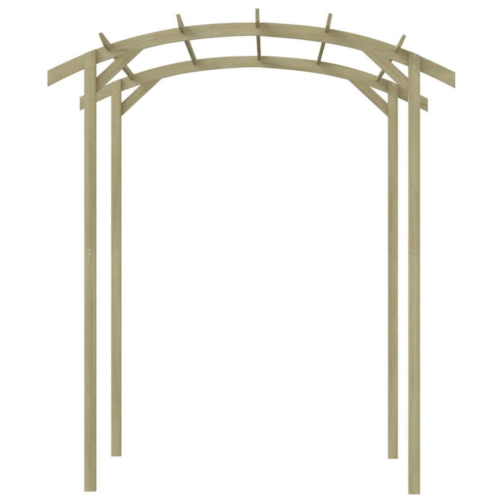 Pérgola de jardín de madera de pino impregnada 200x40x205 cm