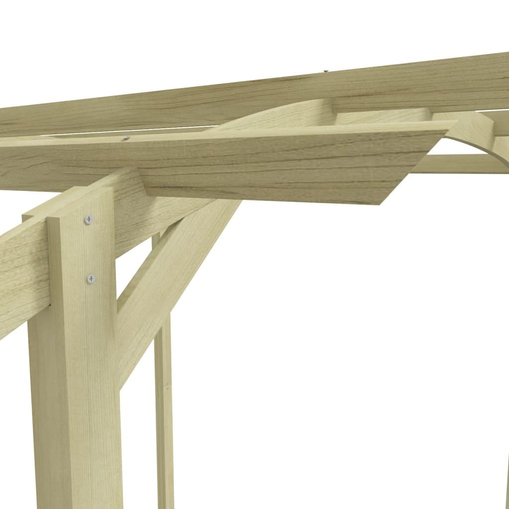 Pérgola de jardín de madera de pino impregnada 200x40x205 cm