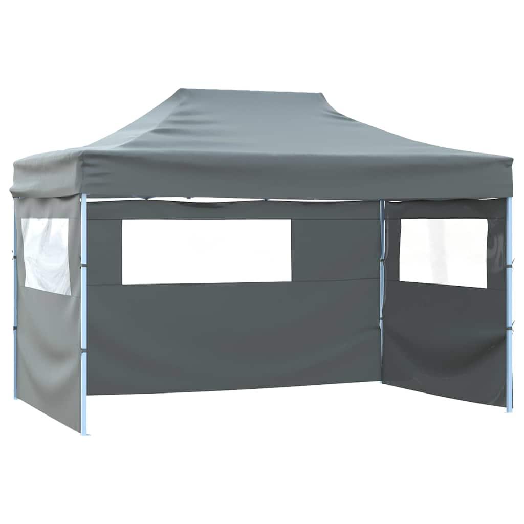 Carpa pleglable con 3 paredes 431x291x315 cm gris antracita