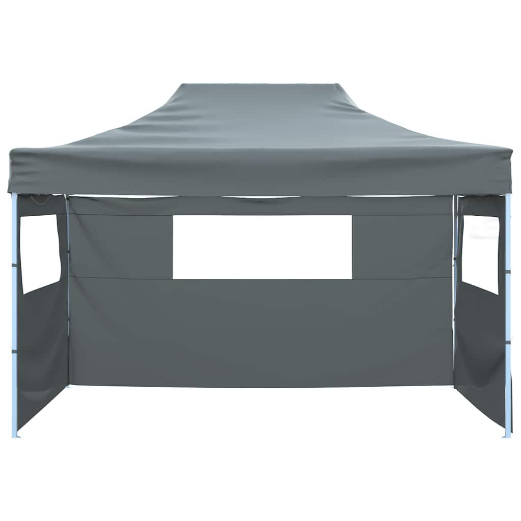 Carpa pleglable con 3 paredes 431x291x315 cm gris antracita