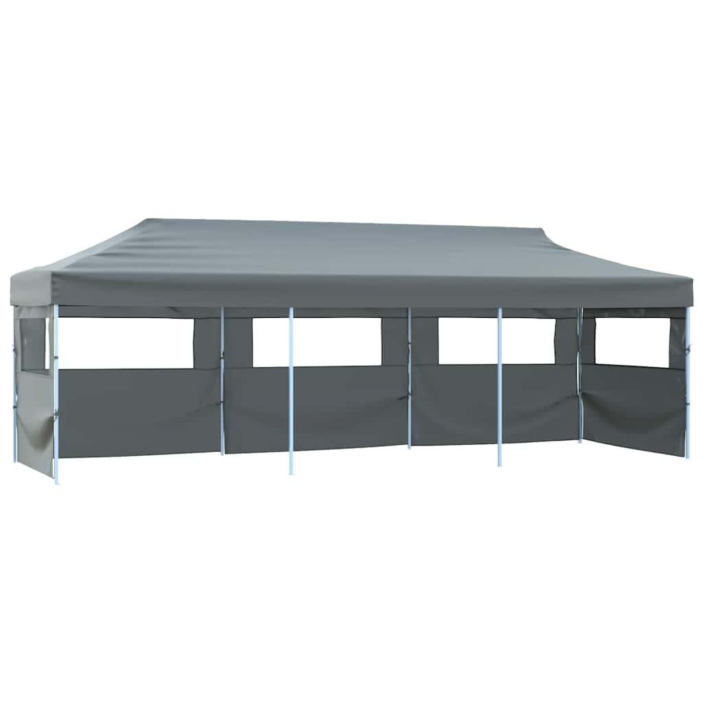 Carpa de fiestas pop-up plegable con 5 paredes antracita 870x291x315 cm