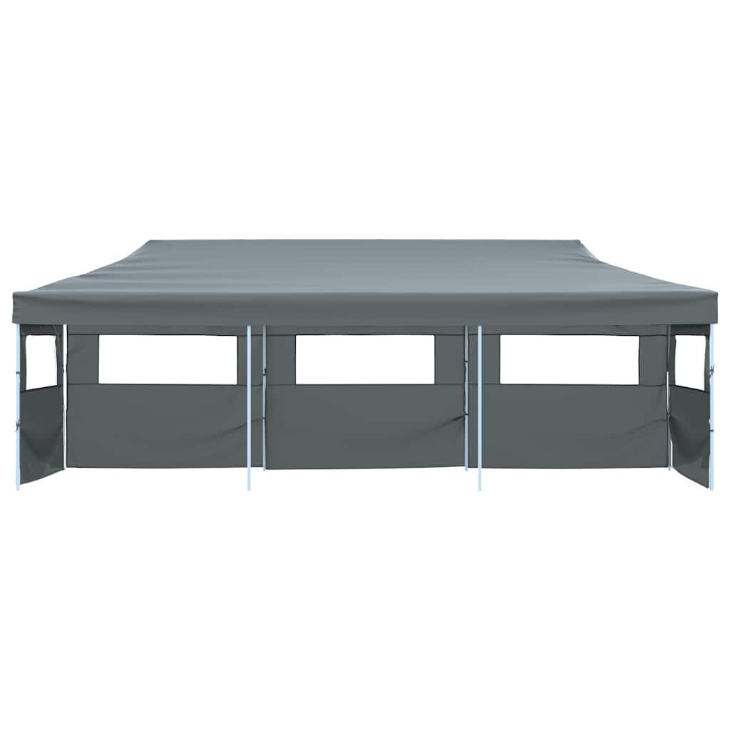 Carpa de fiestas pop-up plegable con 5 paredes antracita 870x291x315 cm